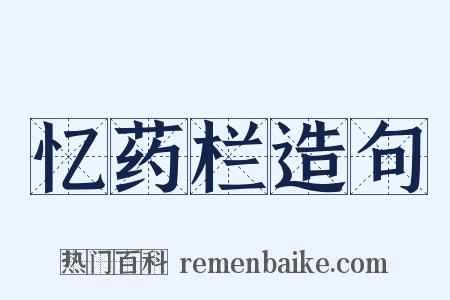 忆药栏造句是什么意思的图片